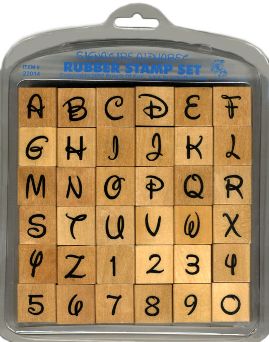 Disney Rubber Stamp Alphabet